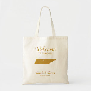 Tennessee Map Destination Wedding Welcome Bag Tote