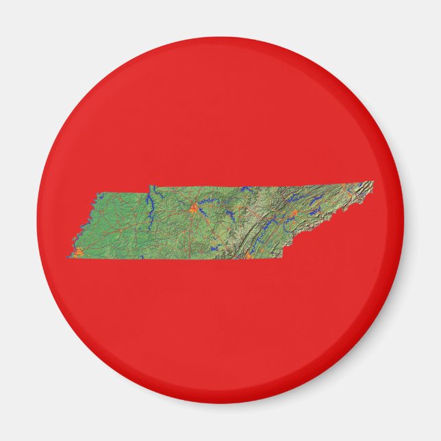 Tennessee Map Magnet (Front)