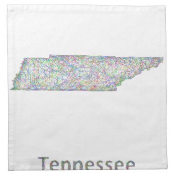 Tennessee Map Napkin by ZYDDesign at Zazzle