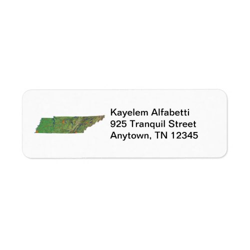 Tennessee Map Return Address Label