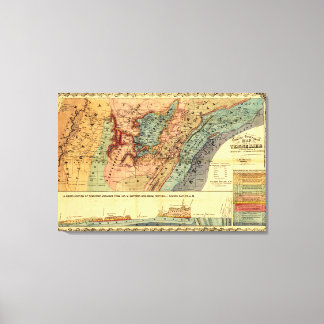 Tennessee, Mississippi, Alabama and Georgia Canvas Print