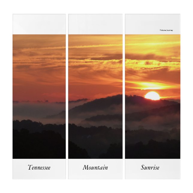 Tennessee Mountain Sunrise Triptych (Front)