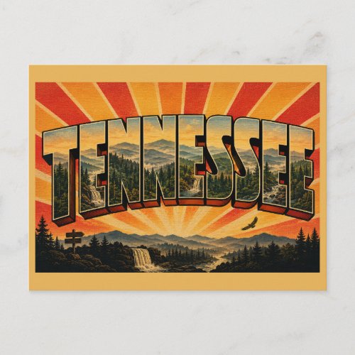 Tennessee Mountains Rivers Forests Art Postcard
