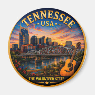 Tennessee Nashville Vacation Memories 🟡 Magnet