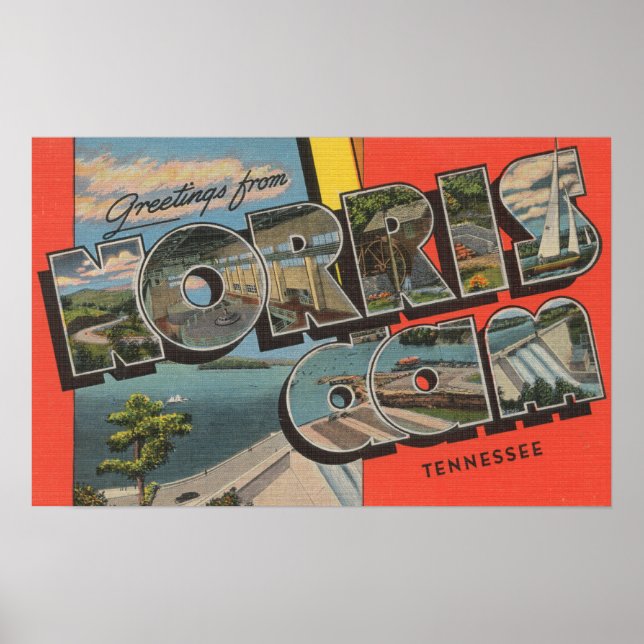 Tennessee - Norris Dam - Large Letter Scenes Poster (Front)