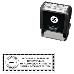 Tennessee Notary Public Self Inking Rubber Stamp