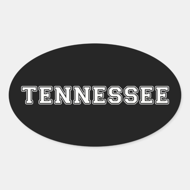 Tennessee Oval Sticker (Front)