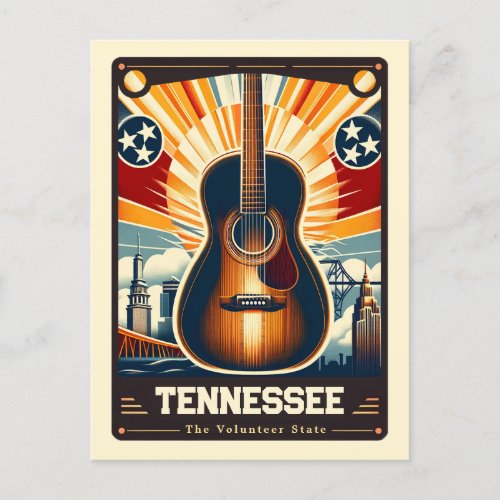 Tennessee  Patriotic Spirit Vintage Postcard