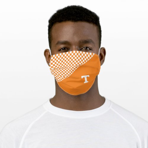 Tennessee Power T  Checkerboard Adult Cloth Face Mask