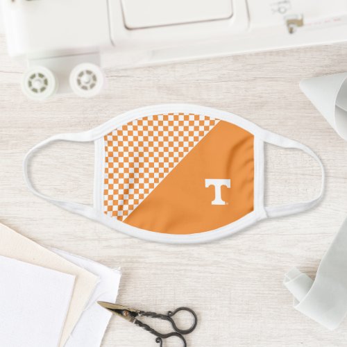 Tennessee Power T  Checkerboard Face Mask