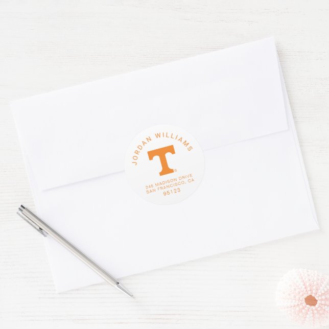 Tennessee Power T Classic Round Sticker (Envelope)