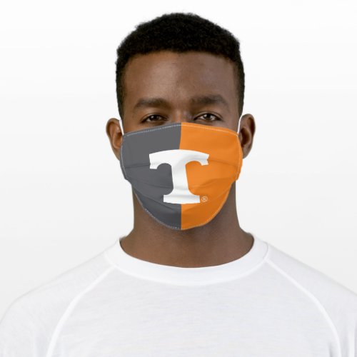 Tennessee Power T  Color Block Adult Cloth Face Mask