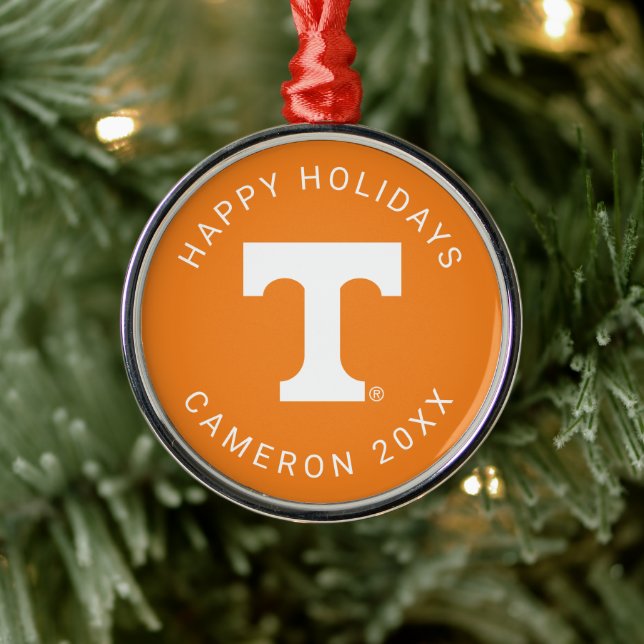 Tennessee Power T Metal Ornament (Tree)