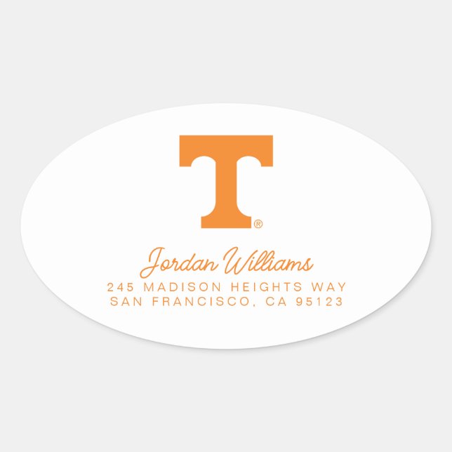 Tennessee Power T Oval Sticker (Front)