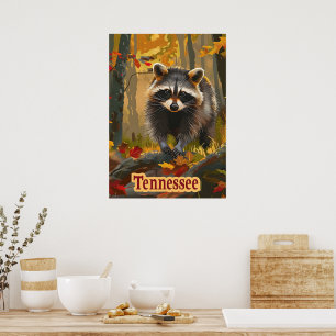 Tennessee Raccoon Poster