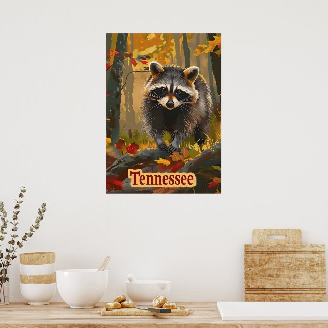 Tennessee Raccoon Poster (Kitchen)