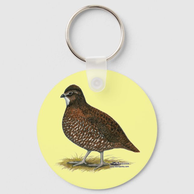 Tennessee Red Quail Keychain (Front)