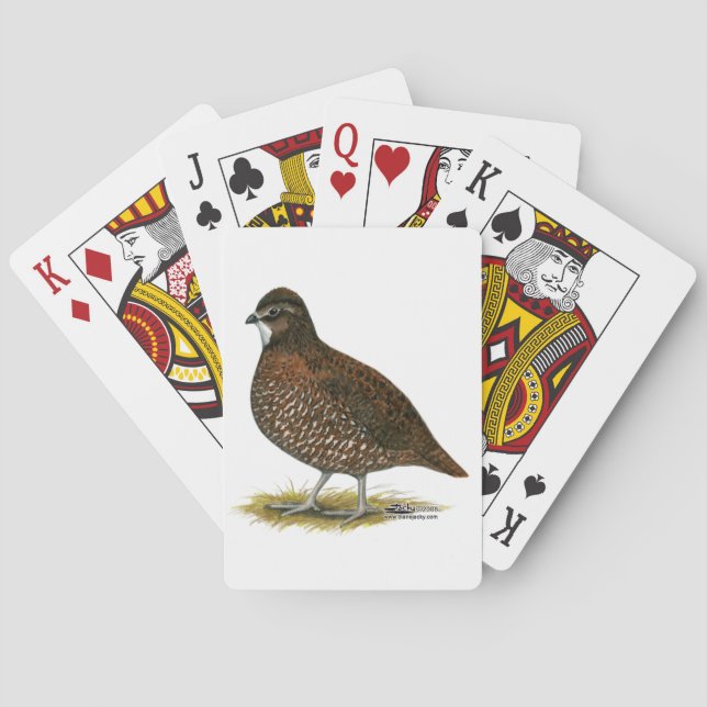 Tennessee Red Quail Poker Cards (Back)