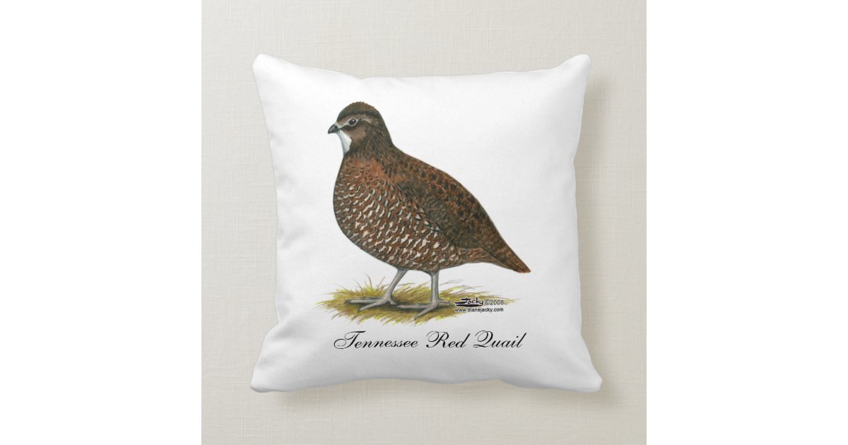 Tennessee Red Quail Throw Pillow