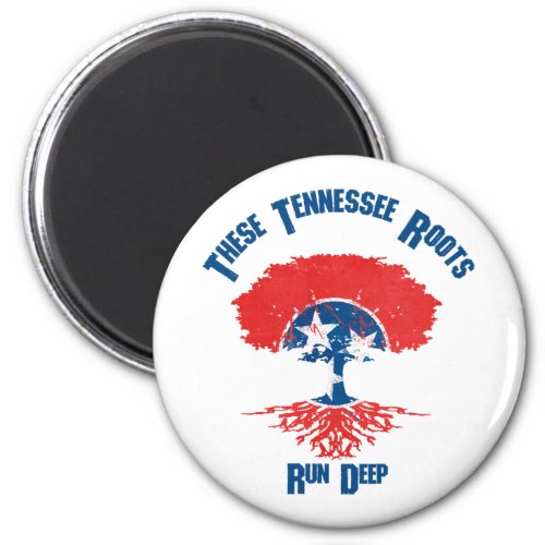 Tennessee Roots Flag Tree  Magnet