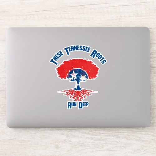Tennessee Roots Flag Tree Vinyl Decal
