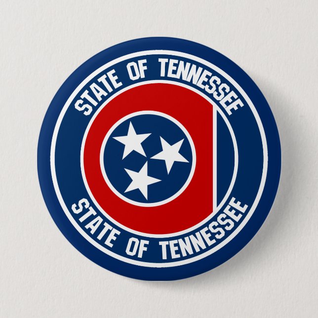 Tennessee Round Emblem Button (Front)