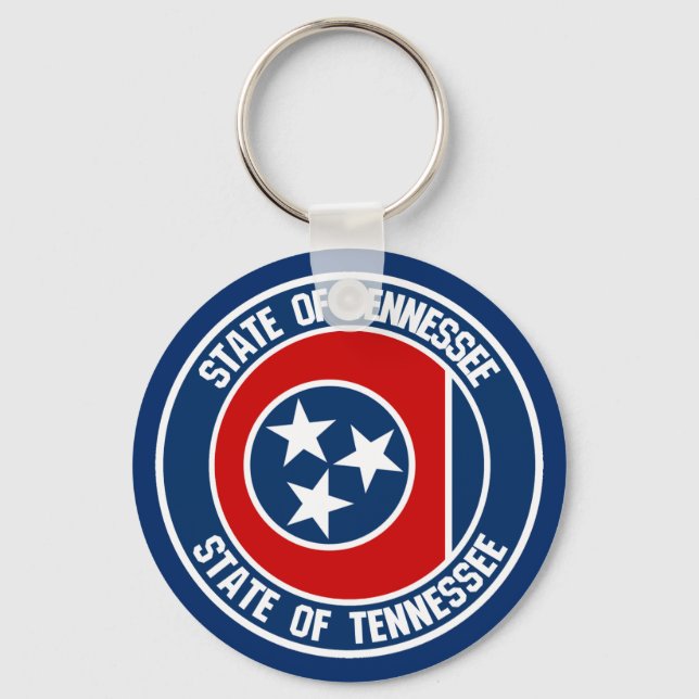 Tennessee Round Emblem Keychain (Front)