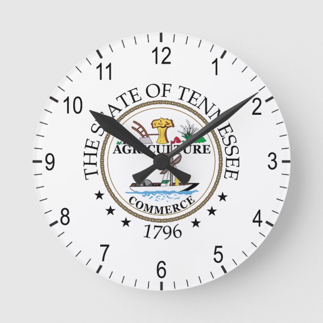 Tennessee sign round clock (Front)