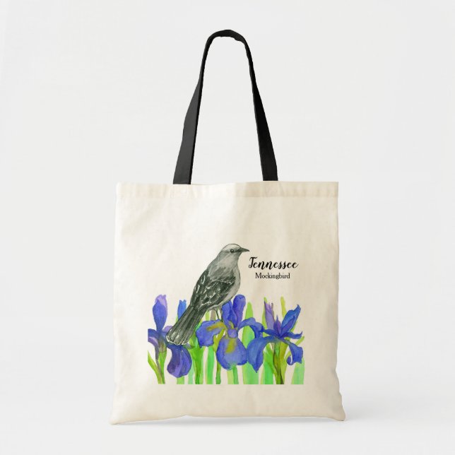 Tennessee Souvenir Tote Tourist Mockingbird Iris Bag (Front)