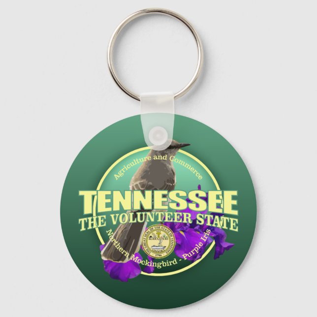 Tennessee State Bird & Flower Keychain (Front)