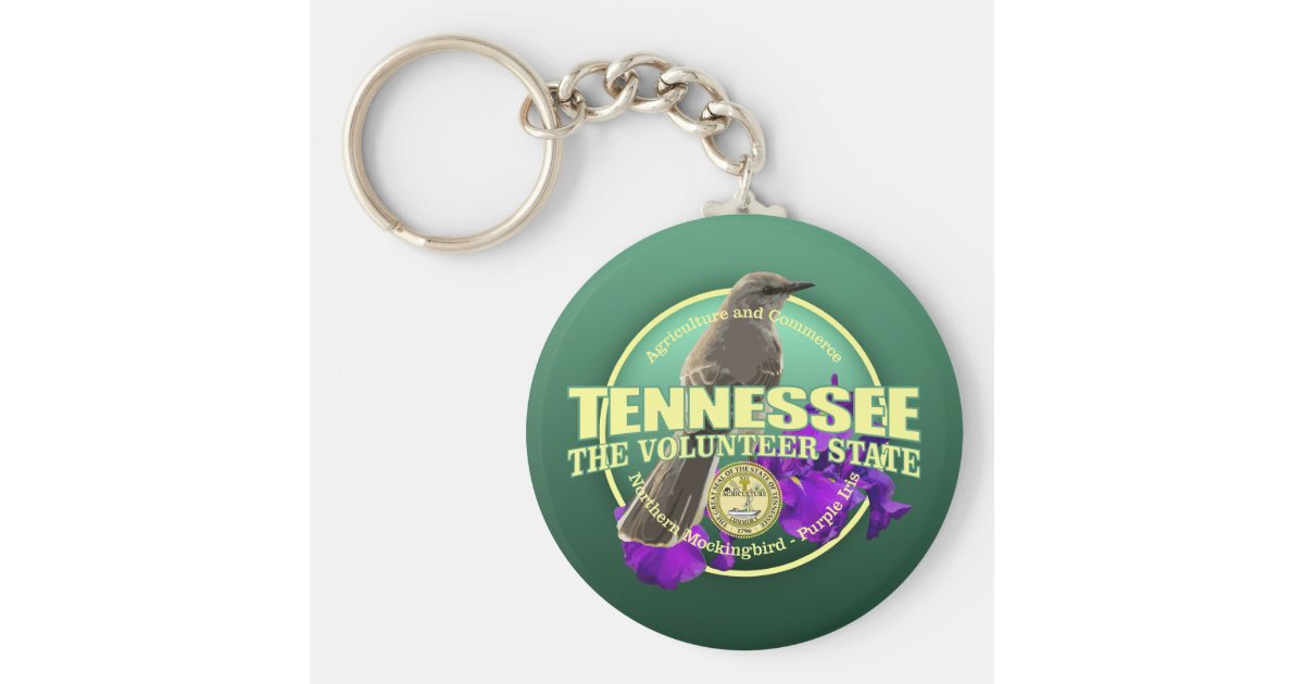 Tennessee State Bird & Flower Keychain | Zazzle.com