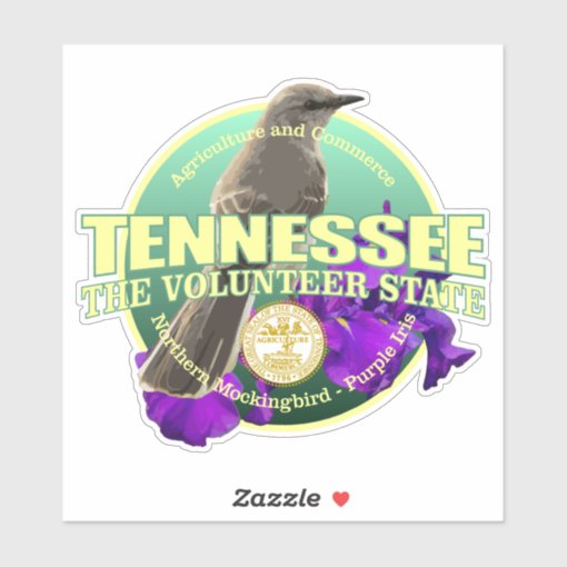 Tennessee State Bird & Flower Sticker Zazzle
