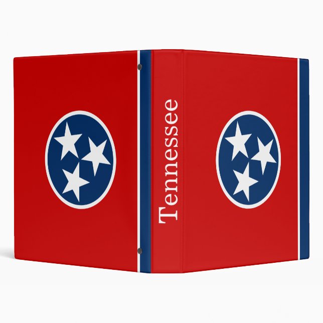 Tennessee State Flag 3 Ring Binder (Background)