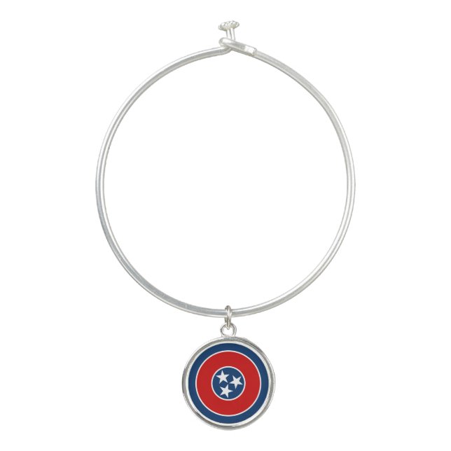 Tennessee State Flag Bangle Bracelet (Front)