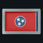 Tennessee State Flag Belt Buckle<br><div class="desc">Patriotic Tennessee state flag.</div>