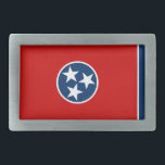 Tennessee State Flag Belt Buckle<br><div class="desc">Patriotic Tennessee state flag.</div>