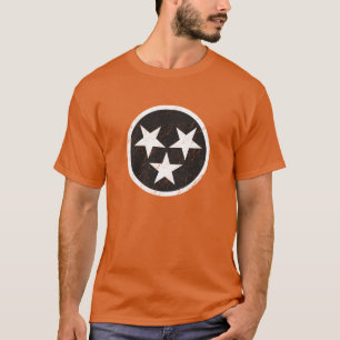 Tennessee State Flag Black & White Grunge T-Shirt