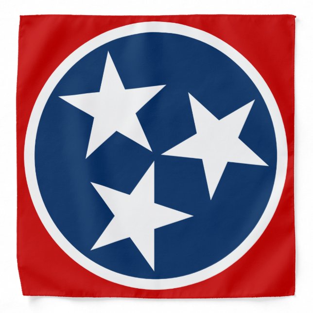 Tennessee State Flag Blue White Stars Bandana (Front)
