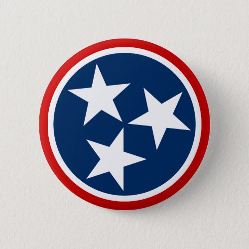 Tennessee State Flag Blue White Stars Button