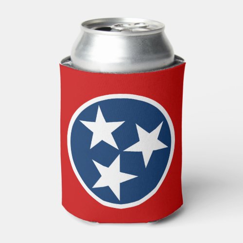 Tennessee State Flag Blue White Stars Can Cooler