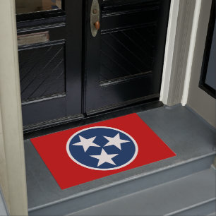 Tennessee State Flag Blue White Stars Doormat