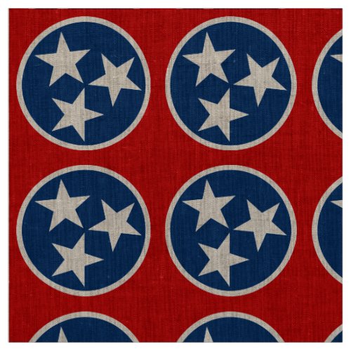 Tennessee State Flag Blue White Stars Fabric