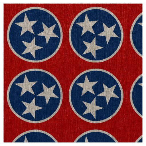 Tennessee State Flag Blue White Stars Fabric