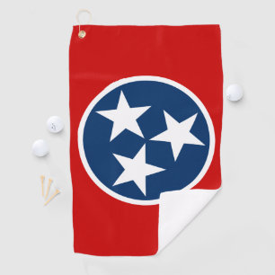Tennessee State Flag Blue White Stars Golf Towel