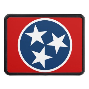 Tennessee State Flag Blue White Stars Hitch Cover by FlagGallery at Zazzle