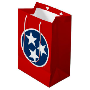 Tennessee State Flag Blue White Stars Medium Gift Bag