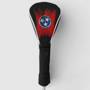 Tennessee state flag brush stroke, Tennessee flag Golf Head Cover