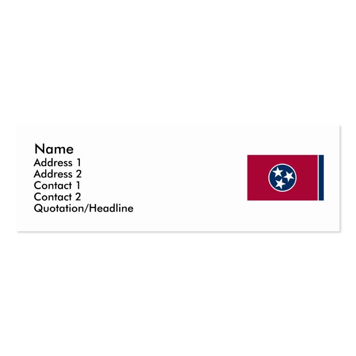 Tennessee State Flag Business Card Templates
