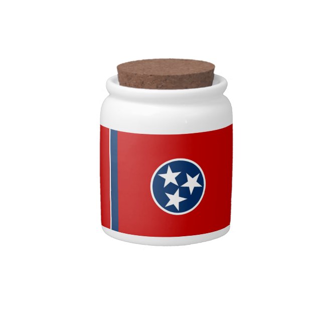 Tennessee State Flag Candy Jar (Front)
