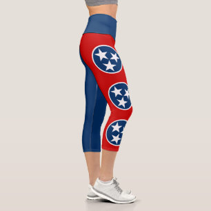 Tennessee State Flag Capri Leggings